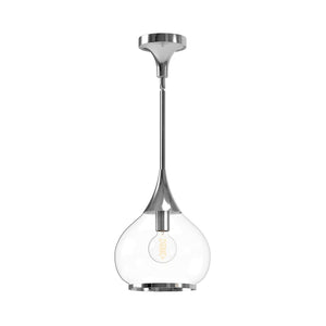 Alora PD524110CHCL HAZEL 10" PD CHROME CLEAR GLASS ROD 46 1X60W E26