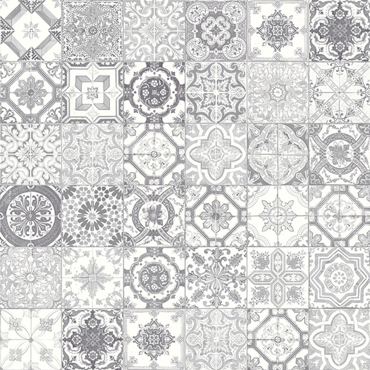 Anatolia Tile 8X8 Marrakesh Grey Mix Glossy Ceramic Wall Tile 42-012  - premium natural stone mosaic tile from Anatolia Tile, available at PoshHaus showroom in Keene, NH