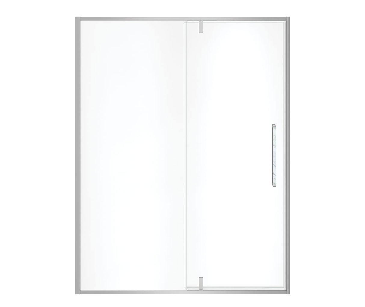 MAAX 135326-900-282-000 Uptown 57-59 x 76 in. 8 mm Pivot Shower Door for Alcove Installation with Clear glass in Chrome & White Marble