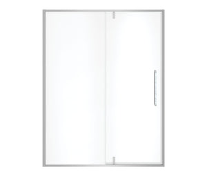 MAAX 135326-900-282-000 Uptown 57-59 x 76 in. 8 mm Pivot Shower Door for Alcove Installation with Clear glass in Chrome & White Marble