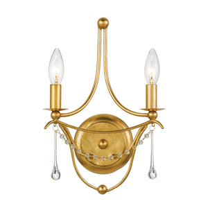 Metro 2 Light Antique Gold Sconce 422-GA