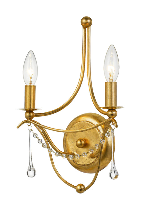 Metro 2 Light Antique Gold Sconce 422-GA