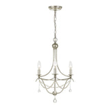 Metro 3 Light Antique Gold Mini Chandelier 423-GA