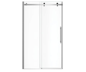 MAAX 138460-900-350-000 Vela 44 ½-47 x 78 ¾ in. 8mm Sliding Shower Door for Alcove Installation with Clear glass in Chrome and Matte Black
