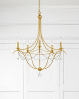 Metro 5 Light Antique Gold Chandelier 425-GA