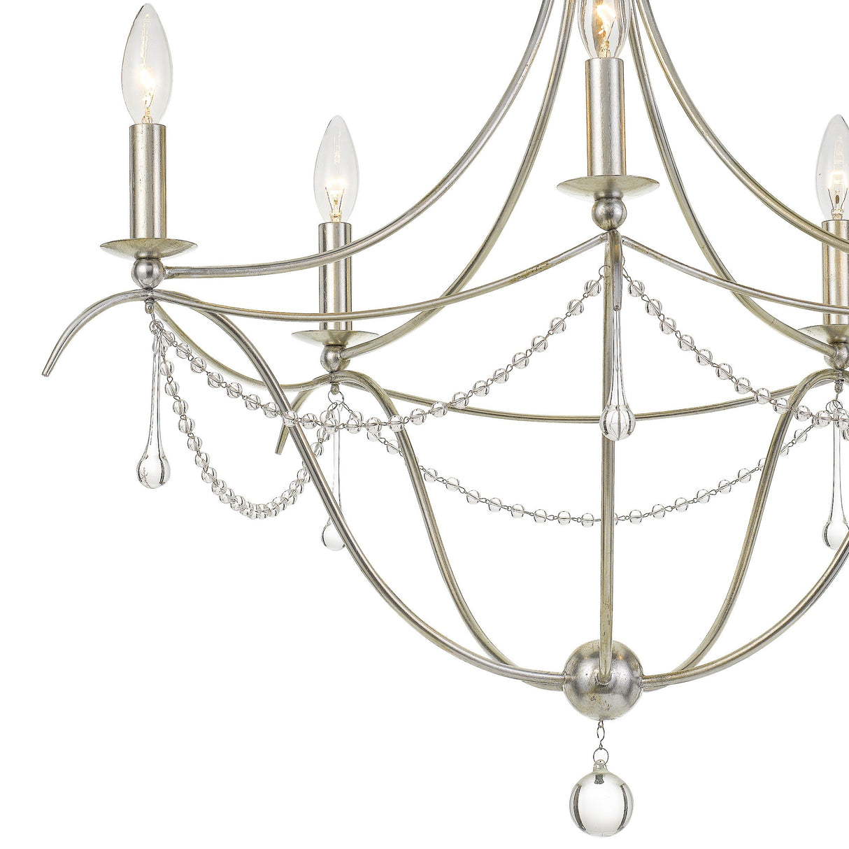 Metro 5 Light Antique Gold Chandelier 425-GA