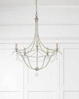 Metro 5 Light Antique Gold Chandelier 425-GA