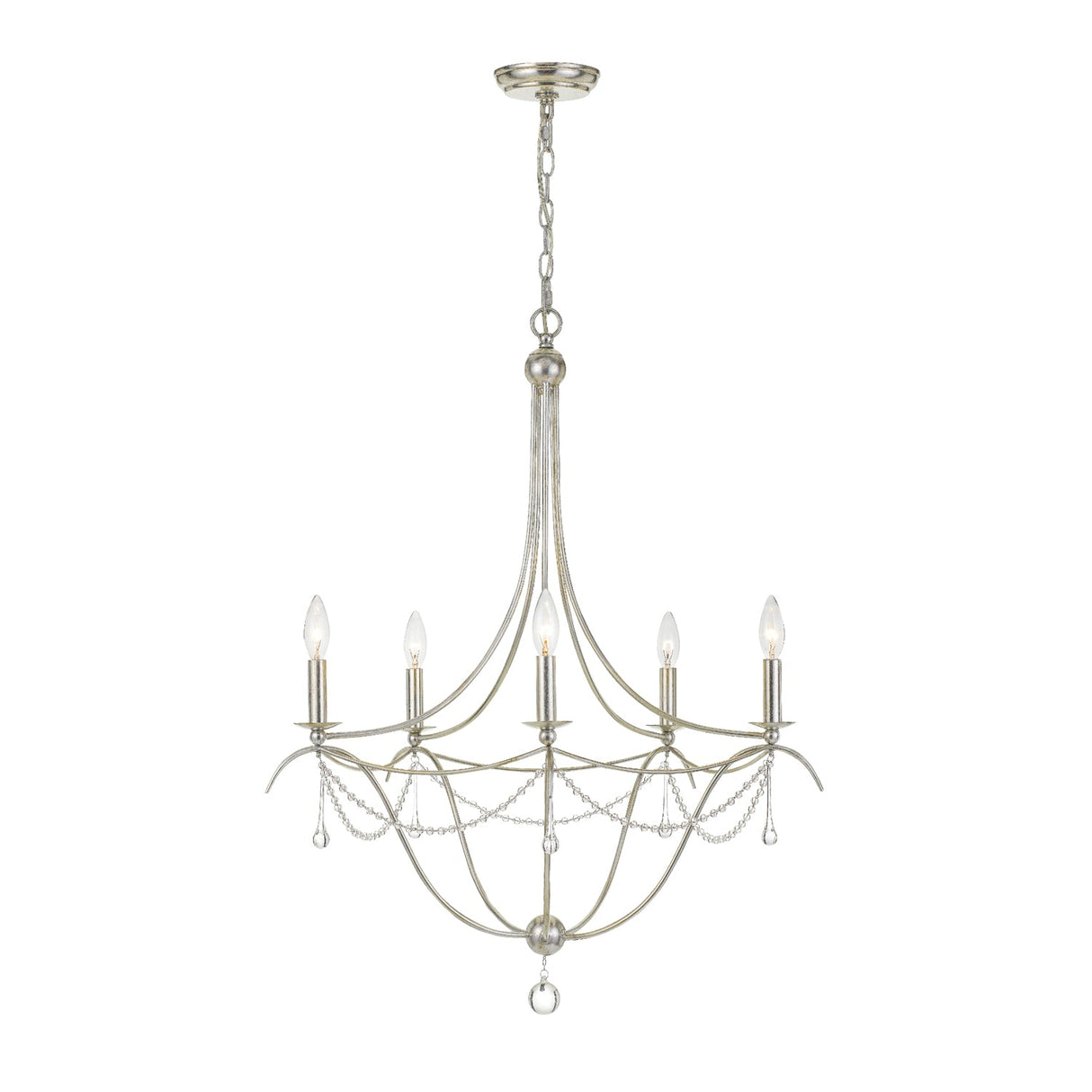 Metro 5 Light Antique Gold Chandelier 425-GA