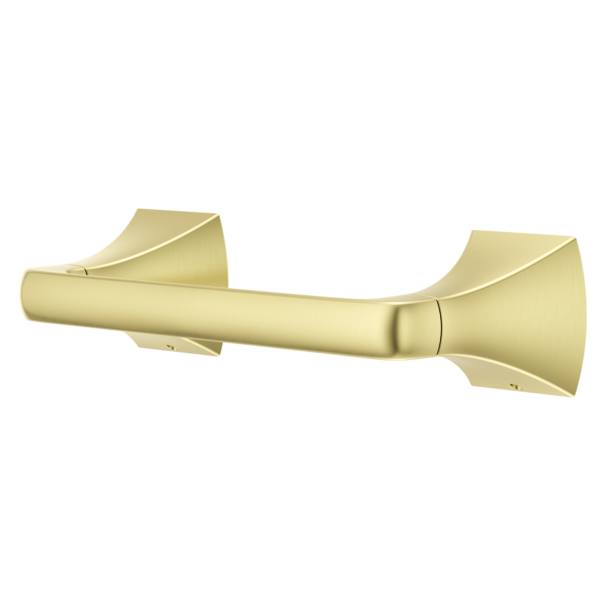 Soft Square Toilet Paper Holder in Brushed Gold