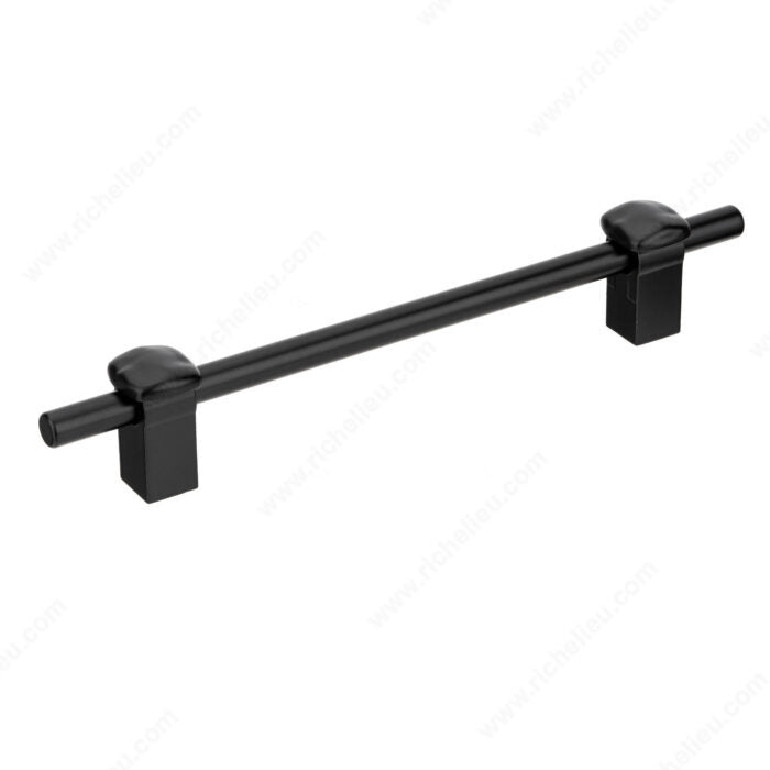 Richelieu BP509596900 Traditional Metal Pull - 5095, Matte Black, 3 25/32 in, 5 13/16 in