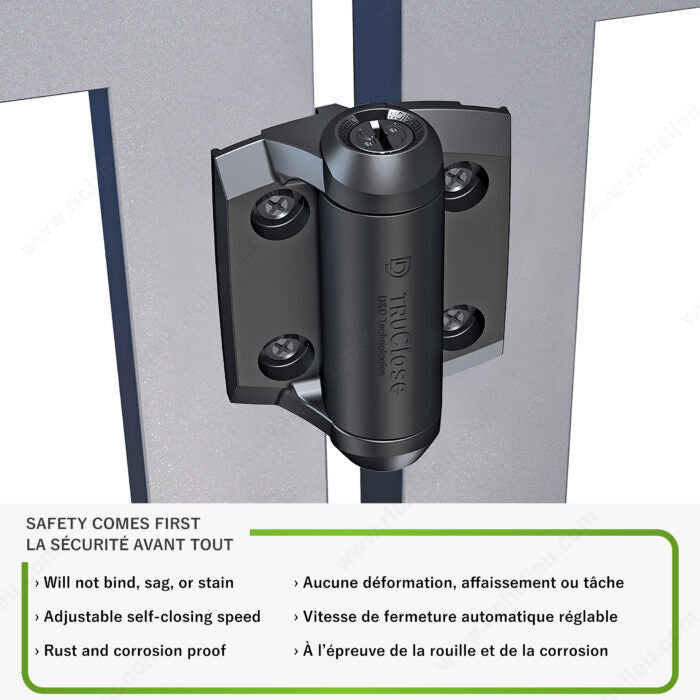 D & D Technologies TCA1S3RC Self-Closing Gate Hinge for Metal Gate