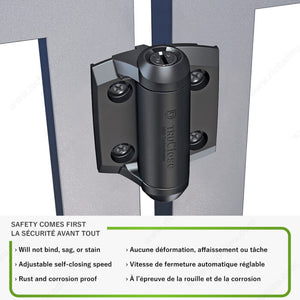 D & D Technologies TCA1S3RC Self-Closing Gate Hinge for Metal Gate