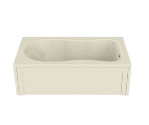 MAAX 101056-094-004 Topaz 6636 Acrylic Alcove End Drain Combined Hydromax & Aerofeel Bathtub in Bone