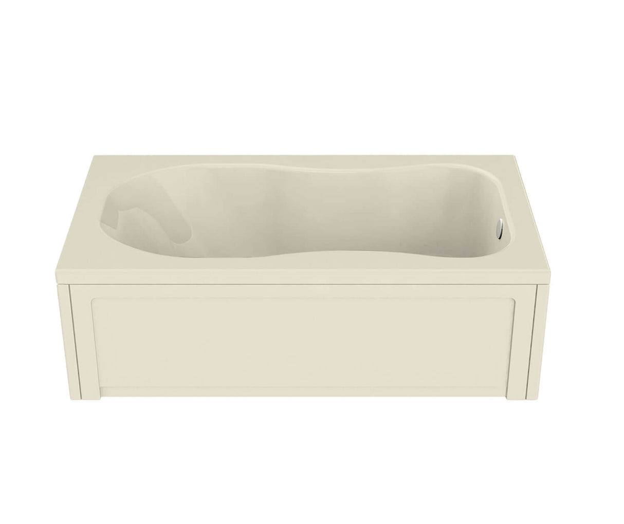 MAAX 101056-055-004 Topaz 6636 Acrylic Alcove End Drain Aerofeel Bathtub in Bone