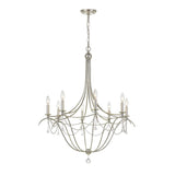 Metro 8 Light Crystal Beads Antique Gold Chandelier 428-GA