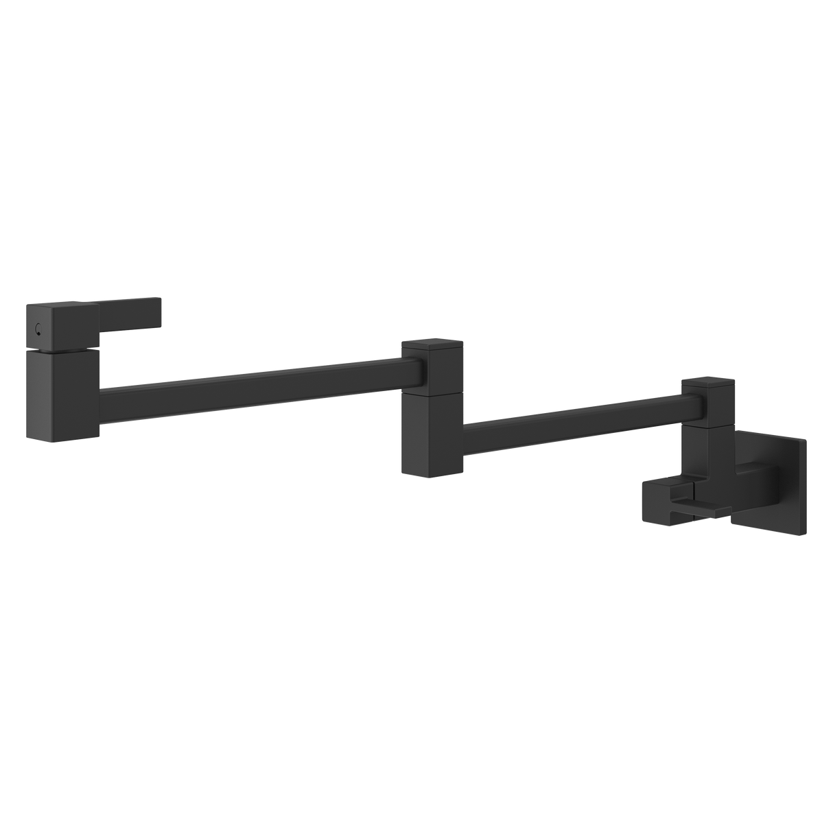 Square Modern 2-Handle 1-Hole Potfiller Kitchen Faucet in Spot Defense Matte Black