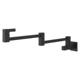 Square Modern 2-Handle 1-Hole Potfiller Kitchen Faucet in Spot Defense Matte Black