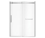 MAAX 138956-900-084-000 Halo Pro 56 ½-59 x 78 ¾ in. 8 mm Sliding Shower Door with Towel Bar for Alcove Installation with Clear glass in Chrome