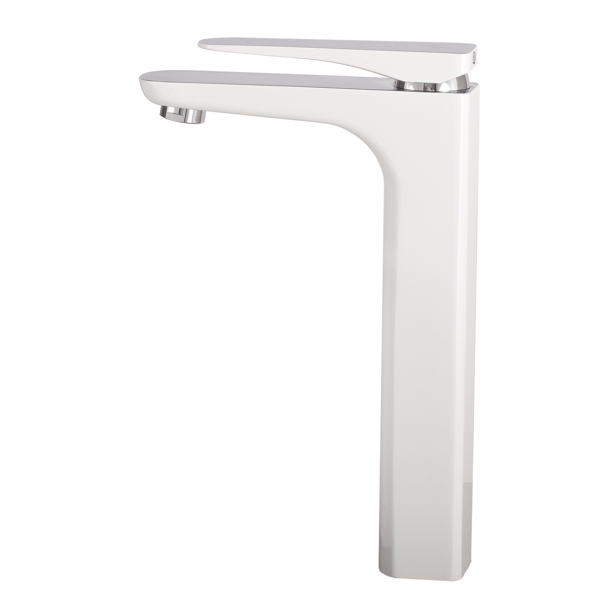 DAX Brass Single Handle Vessel Bathroom Basin Faucet, White DAX-805L-CW