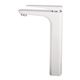 DAX Brass Single Handle Vessel Bathroom Basin Faucet, White DAX-805L-CW