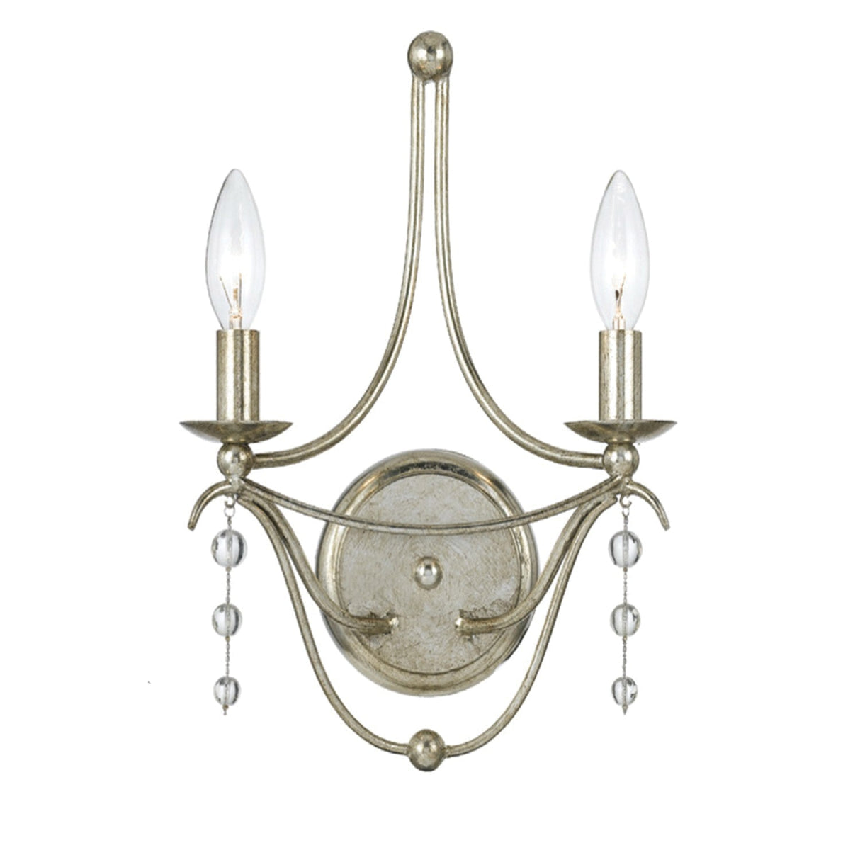 Metro 2 Light Antique Silver Sconce 432-SA