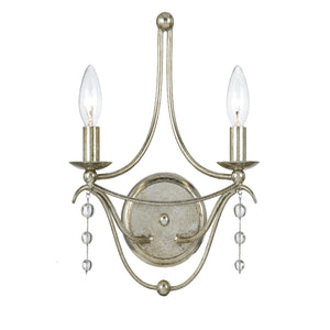 Metro 2 Light Antique Silver Sconce 432-SA