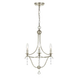 Metro 3 Light Antique Silver Mini Chandelier 433-SA