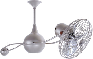 Matthews Fan B2K-BN-MTL Brisa 360° counterweight rotational ceiling fan in Brushed Nickel finish with metal blades.