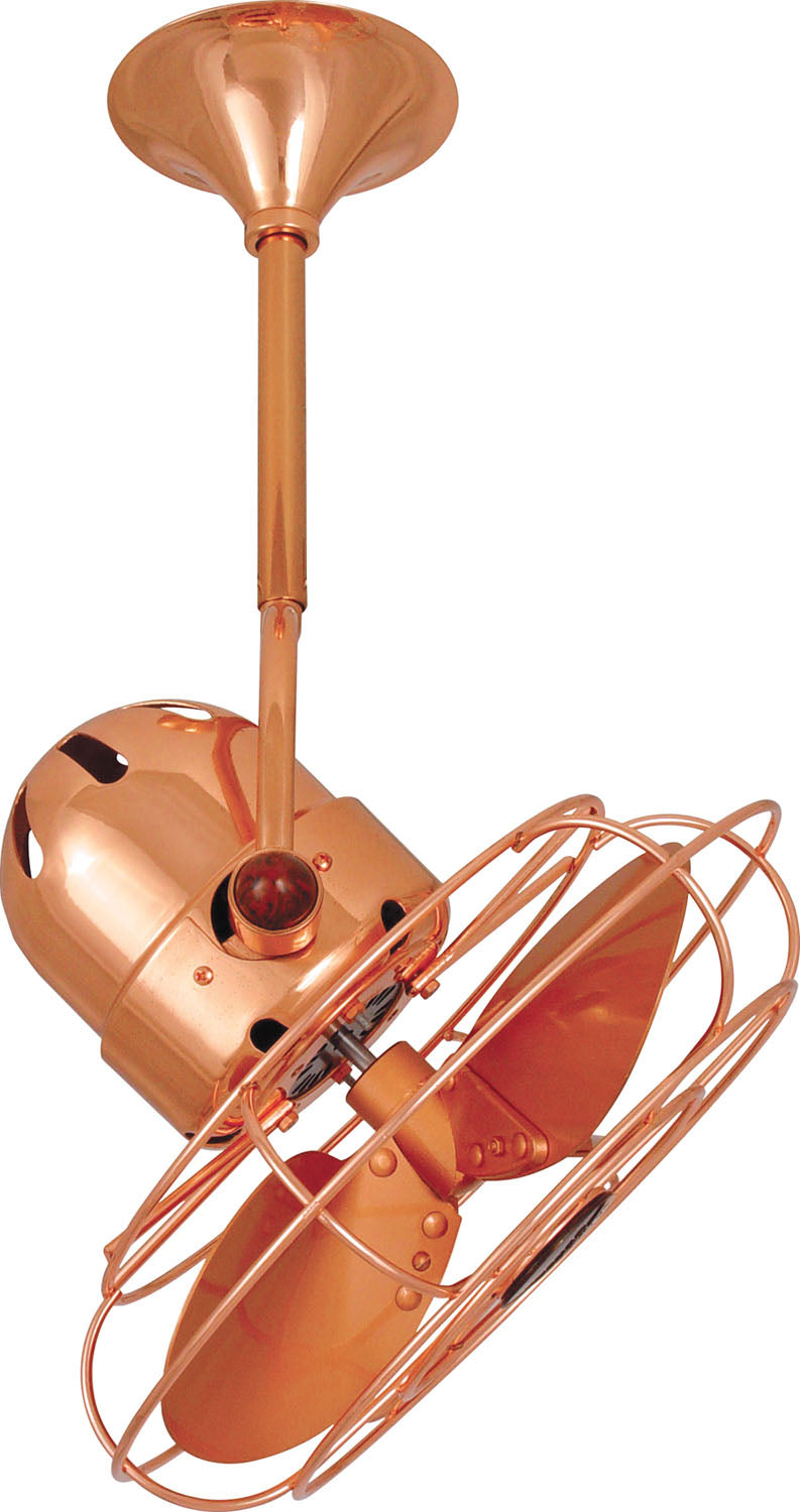 Matthews Fan BD-CP-MTL Bianca Direcional ceiling fan in Polished Copper finish with metal blades.