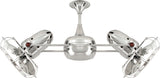 Matthews Fan DD-CR-MTL-DAMP Duplo Dinamico 360” rotational dual head ceiling fan in Polished Chrome finish with Metal blades for damp locations.