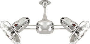 Matthews Fan DD-CR-MTL-DAMP Duplo Dinamico 360” rotational dual head ceiling fan in Polished Chrome finish with Metal blades for damp locations.