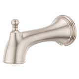 Transitional Round Tub Spout with Diverter in Brushed Nickel