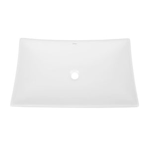 Ronbow White Ceramic Undermount Rectangular Transitional Bathroom Sink (Showroom Display for Sale)
