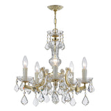 Maria Theresa 5 Light Swarovski Strass Crystal Polished Chrome Chandelier 4376-CH-CL-S