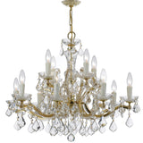 Maria Theresa 12 Light Clear Italian Crystal Polished Chrome Chandelier 4379-CH-CL-I