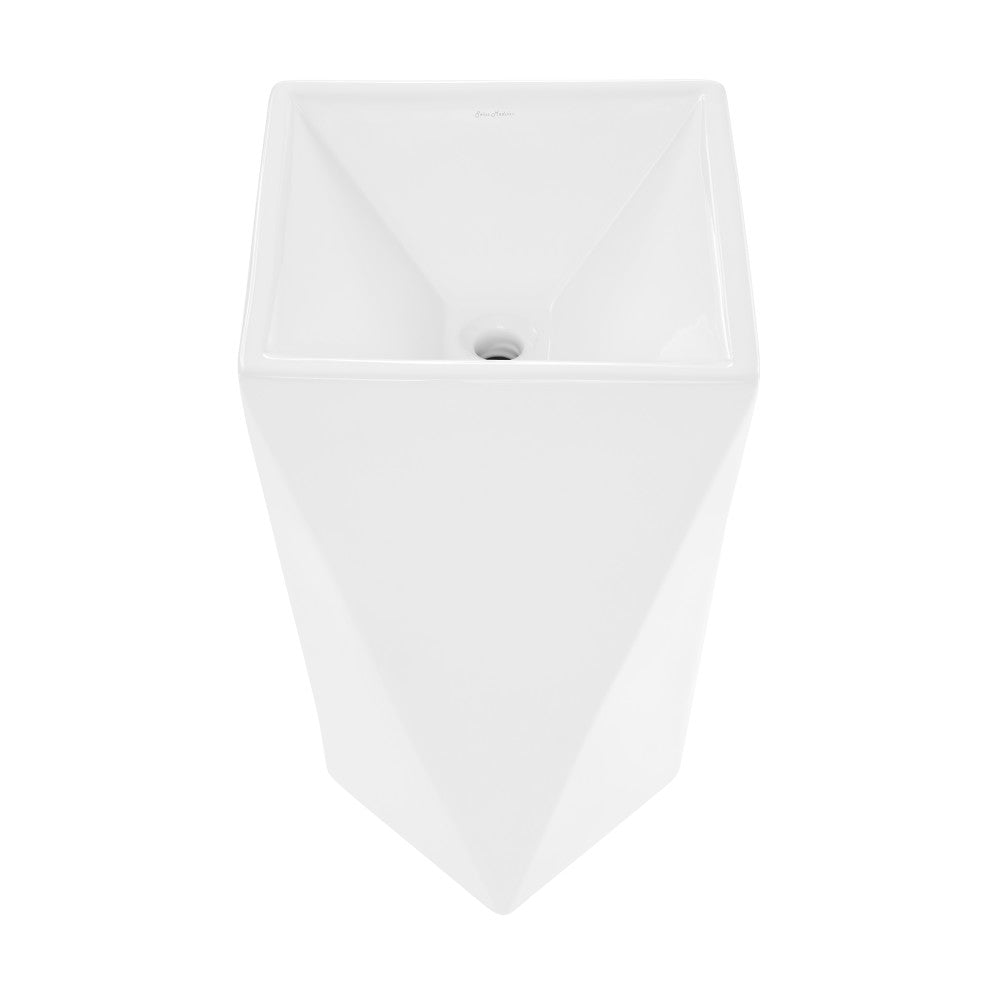 Brusque One-Piece Pedestal Sink