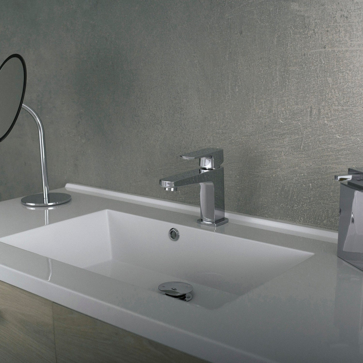 DAX Brass Single Handle Bathroom Faucet, Chrome DAX-8209