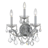 Maria Theresa 3 Light Swarovski Strass Crystal Polished Chrome Sconce 4403-CH-CL-S