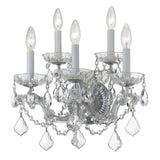 Maria Theresa 5 Light Swarovski Strass Crystal Polished Chrome Sconce 4404-CH-CL-S