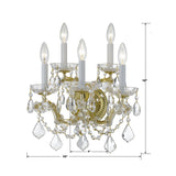 Maria Theresa 5 Light Swarovski Strass Crystal Polished Chrome Sconce 4404-CH-CL-S