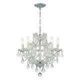 Maria Theresa 6 Light Clear Italian Crystal Polished Chrome Chandelier 4405-CH-CL-I