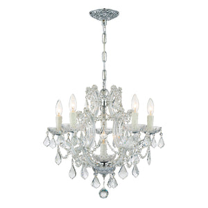 Maria Theresa 6 Light Spectra Crystal Polished Chrome Chandelier 4405-CH-CL-SAQ