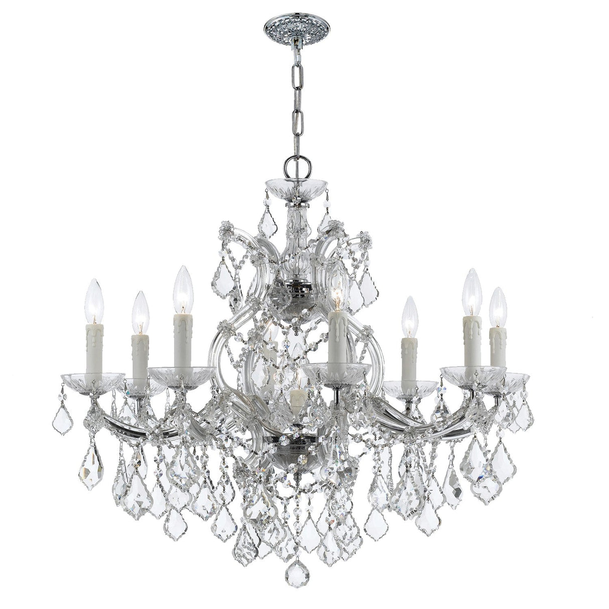 Maria Theresa 9 Light Spectra Crystal Polished Chrome Chandelier 4408-CH-CL-SAQ