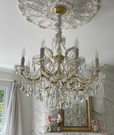 Maria Theresa 9 Light Hand Cut Crystal Polished Chrome Chandelier 4408-CH-CL-MWP