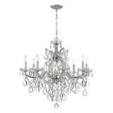 Maria Theresa 9 Light Hand Cut Crystal Polished Chrome Chandelier 4409-CH-CL-MWP