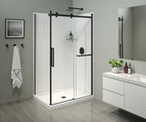 MAAX 134956-900-340-000 Halo Pro 48 x 36 x 78 3/4 in. 8mm Sliding Shower Door with Towel Bar for Corner Installation with Clear glass in Matte Black