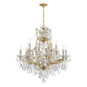 Maria Theresa 13 Light Swarovski Strass Crystal Gold Chandelier 4412-GD-CL-S