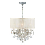 Brentwood 6 Light Swarovski Strass Crystal Polished Chrome Drum Shade Chandelier 4415-CH-SAW-CL-S