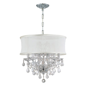 Brentwood 6 Light Spectra Crystal Polished Chrome Drum Shade Chandelier 4415-CH-SMW-CLQ