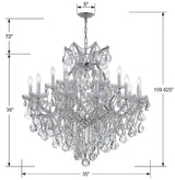 Maria Theresa 19 Light Swarovski Strass Crystal Polished Chrome Chandelier 4418-CH-CL-S